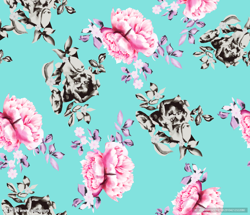 数码印花 女装印花 小碎花