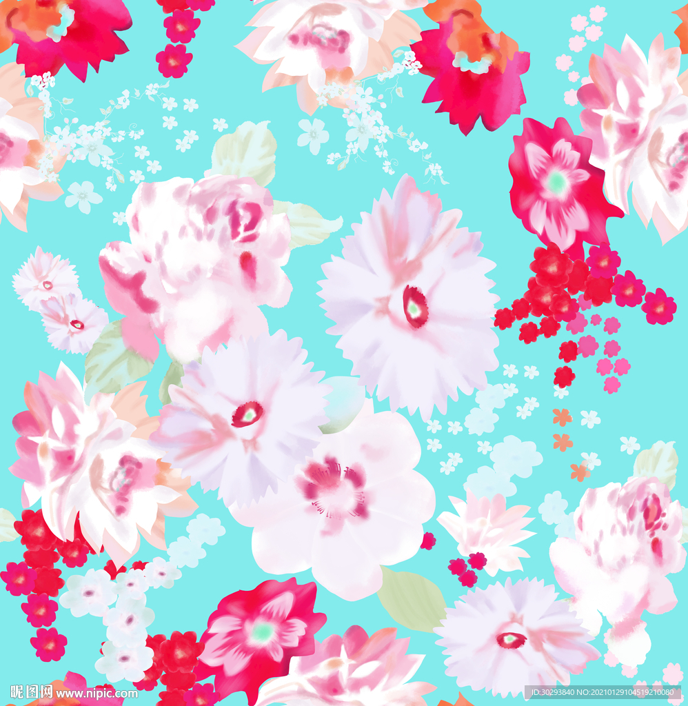 数码印花 女装印花 小碎花