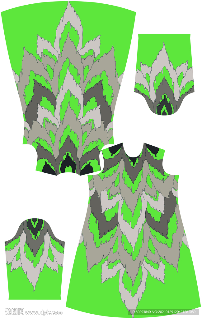 数码印花 女装定位印花 小碎花