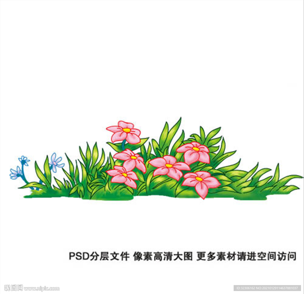 花草  花丛  花草卡通