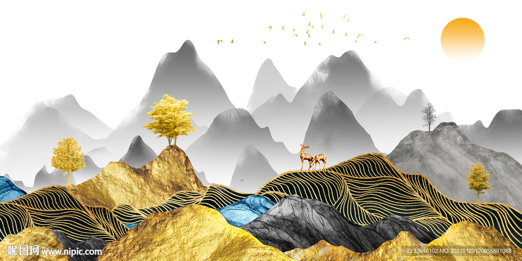 山水画晶瓷画