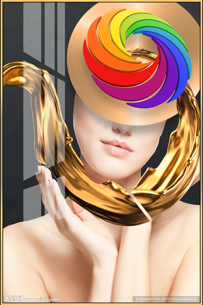 北欧美女装饰画