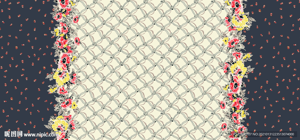 双边定位小碎花