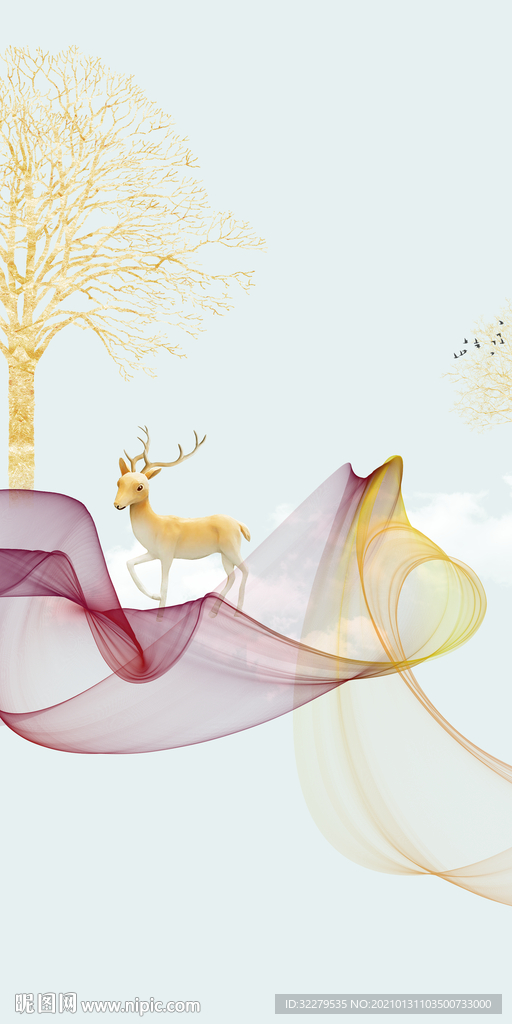 新款中式新玄关画 文件分层画