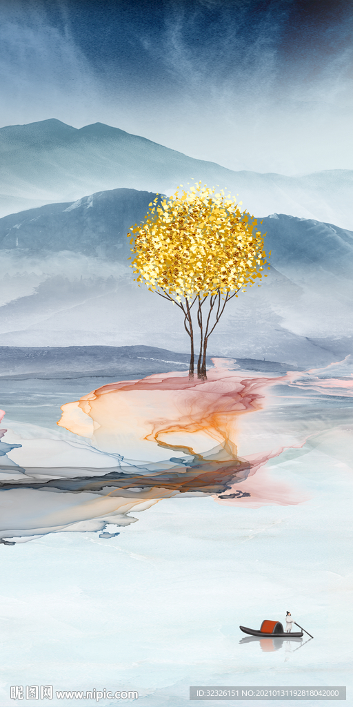 玄关大气新款画 TIF分层