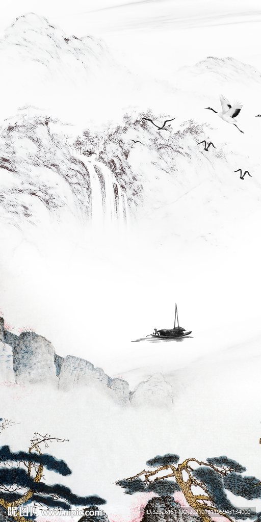 高清 玄关大气画 TIF分层