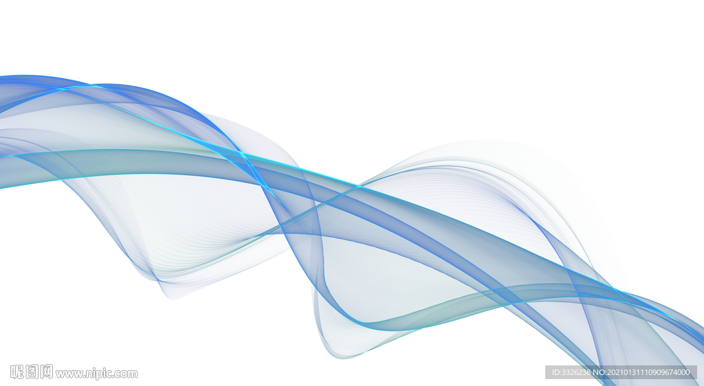 免扣透明底蓝色水墨线条