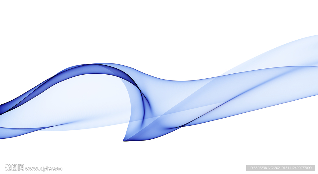 免扣透明底蓝色水墨线条