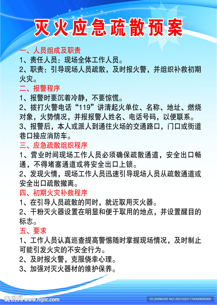 灭火应急疏散预案