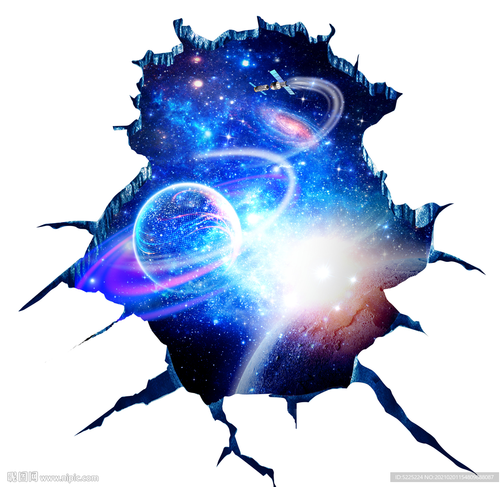 星空裂纹地画