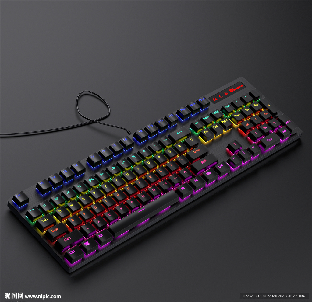 镭射机械键盘建模RS渲染作品