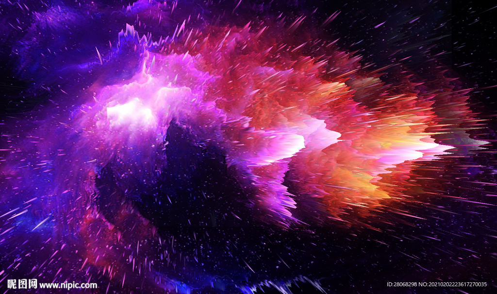星空爆炸背景
