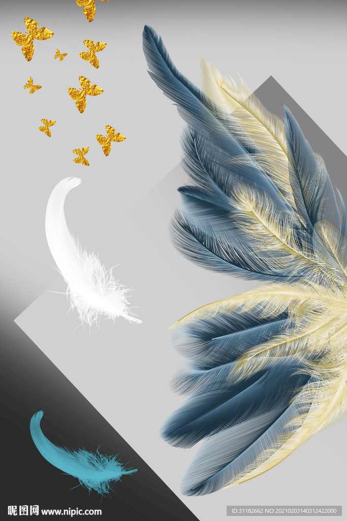 羽毛装饰画