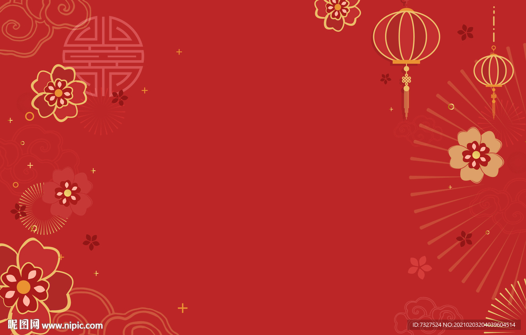 春节新年喜庆背景矢量元素
