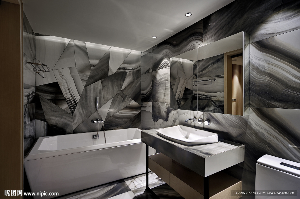 岩板瓷砖空间效果图