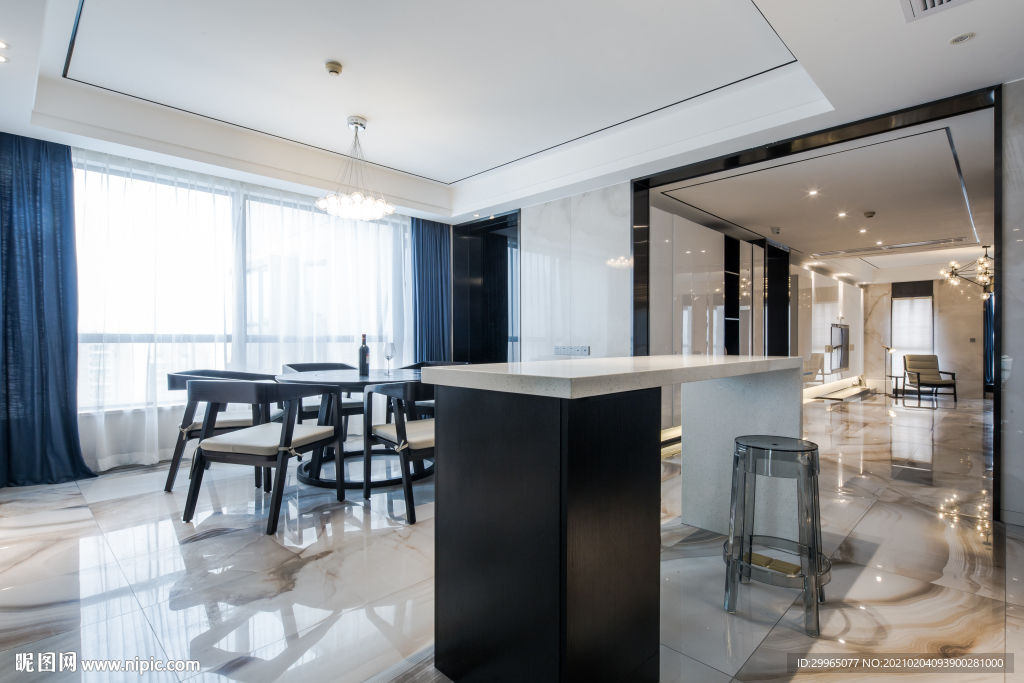 岩板瓷砖空间效果图