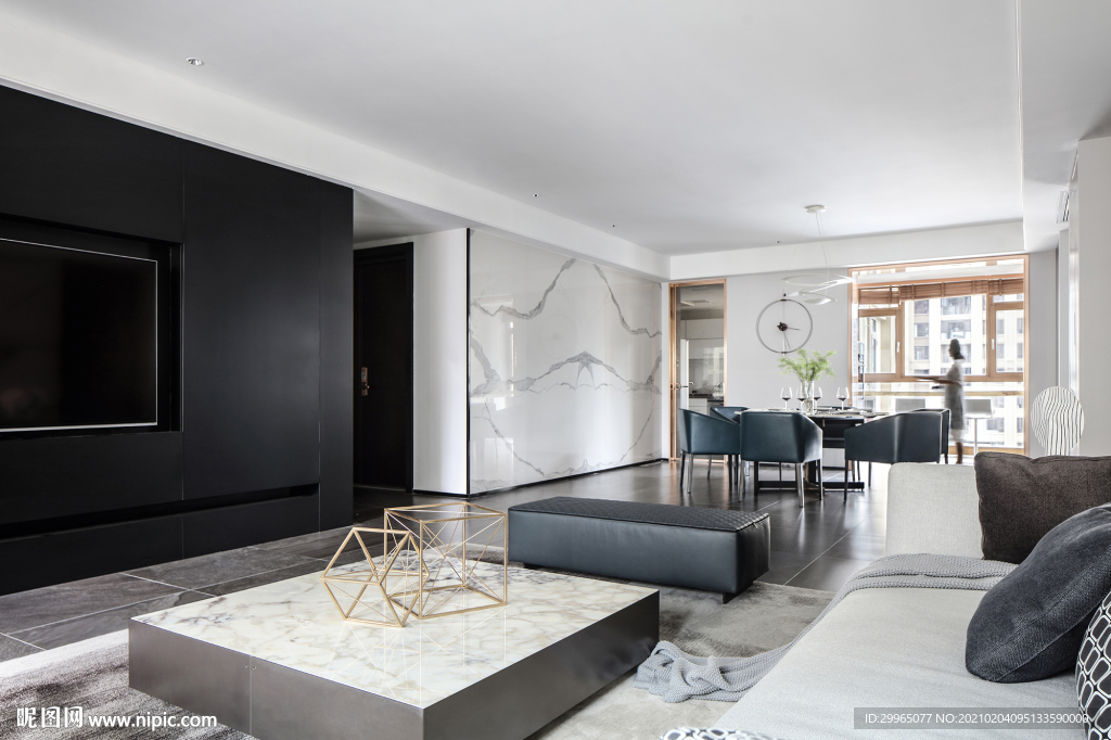 岩板瓷砖空间效果图