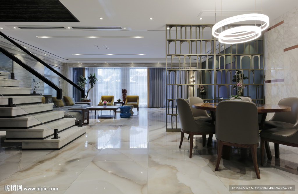 岩板瓷砖空间效果图