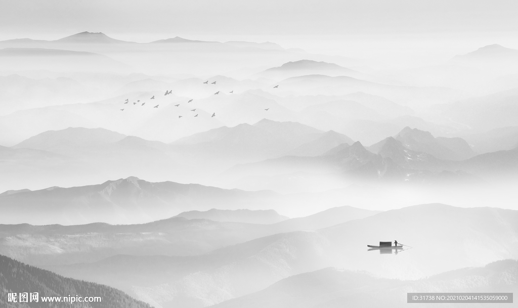 新中式山水画