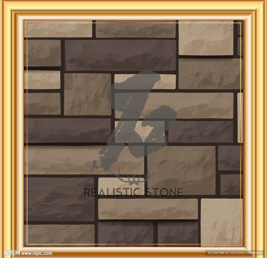 咖啡色砖墙纹理