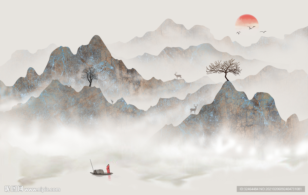 中式意境山水装饰画