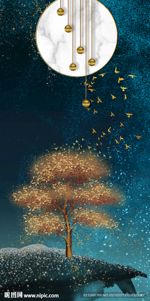 抽象几何装饰画