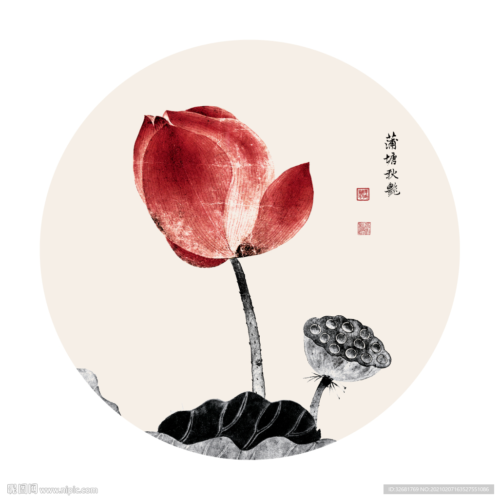 荷花图