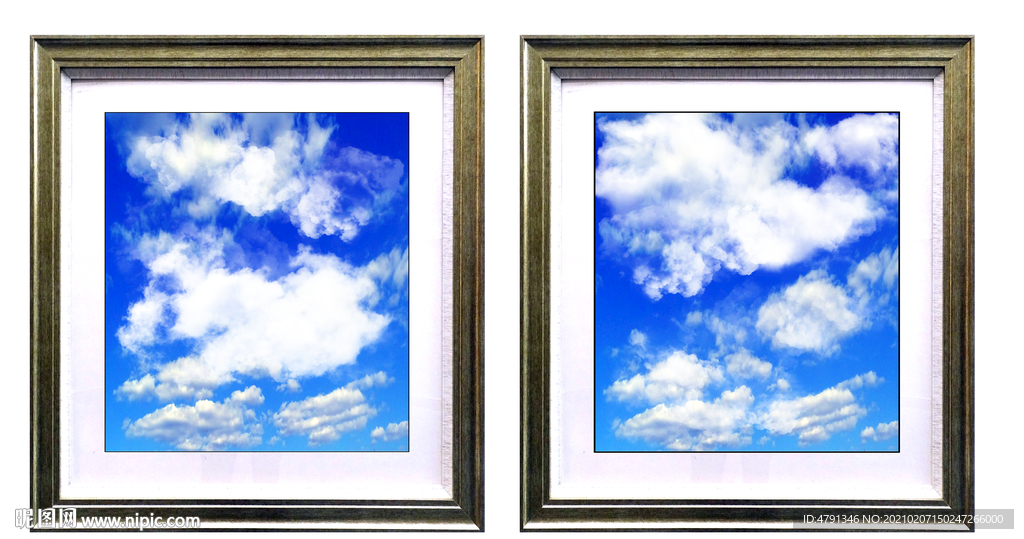 蓝天白云装饰画