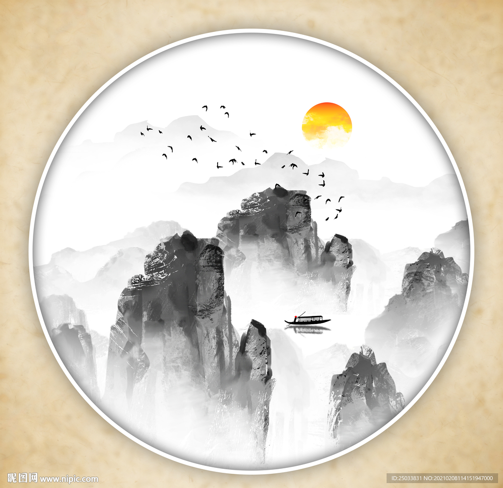 禅意水墨山水
