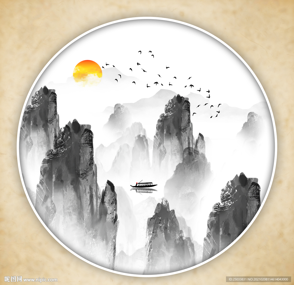 禅意水墨山水