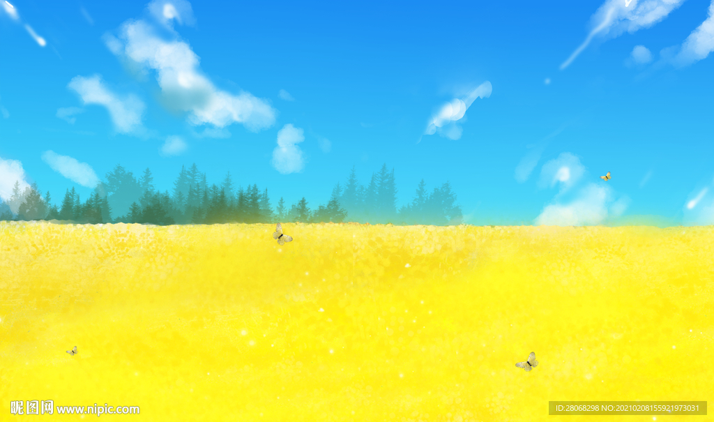 油菜花装饰背景