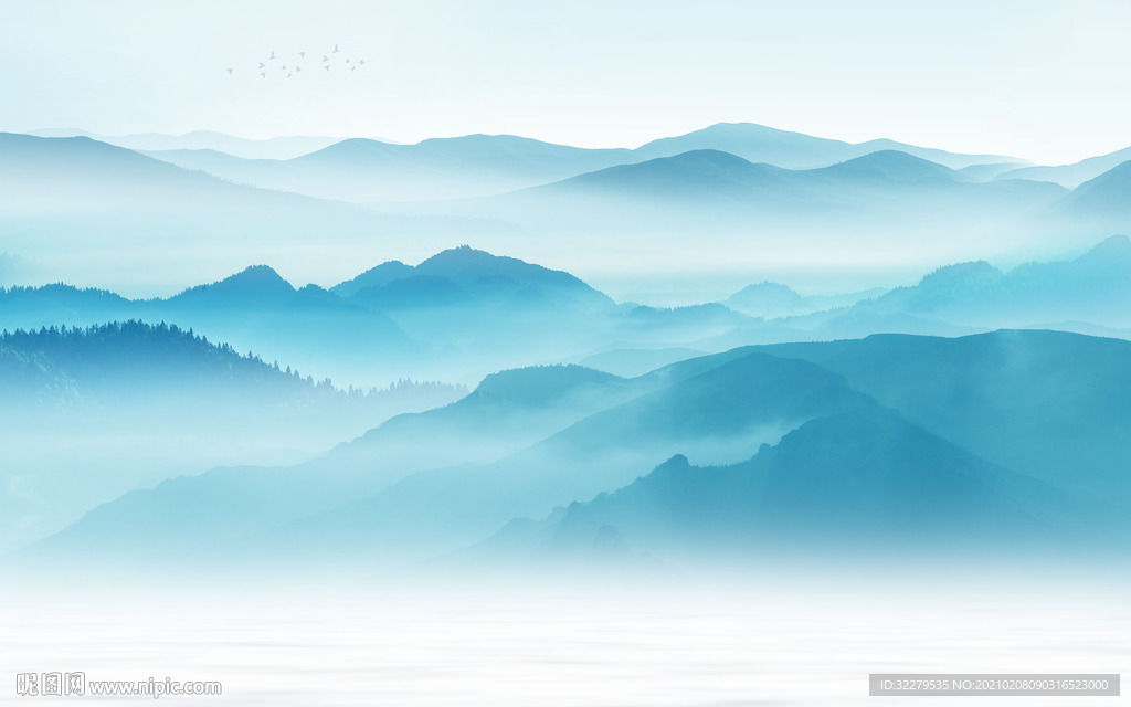 高档新人气山水画 文件分层画