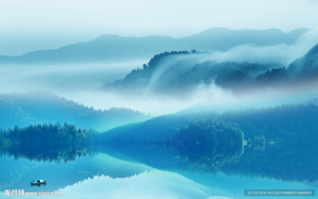 高清 新人气山水画 文件分层画