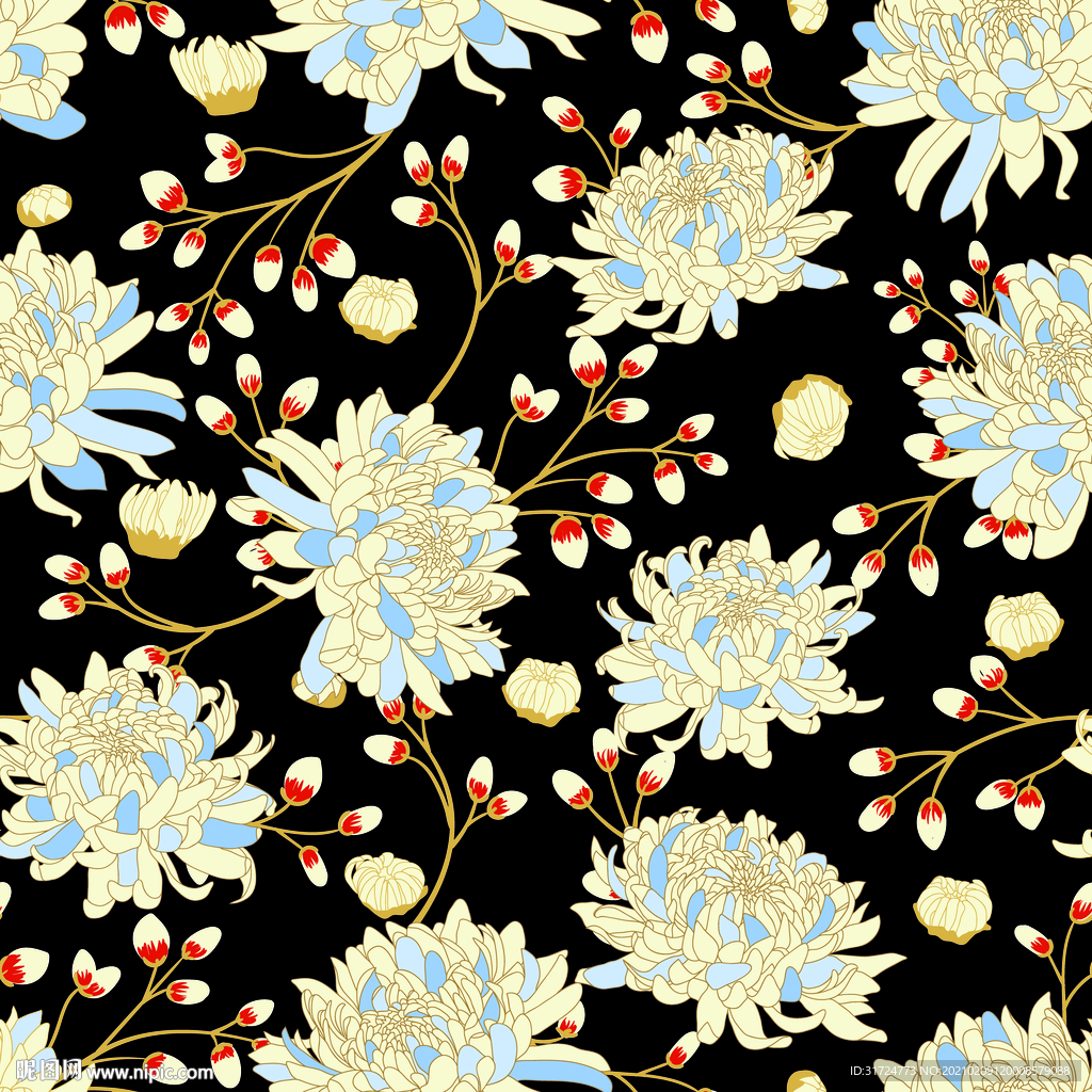 大牌 链条 花朵 方巾