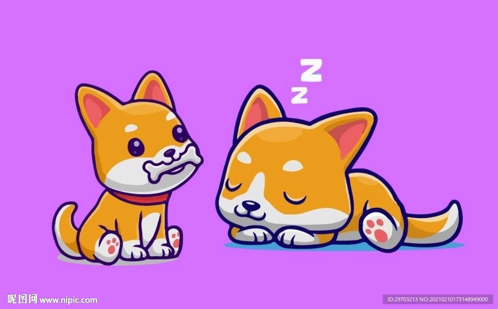 卡通柴犬