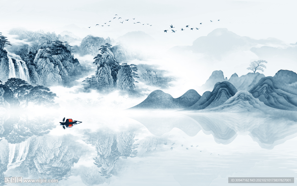 高清 高端意境山水 TIF分层