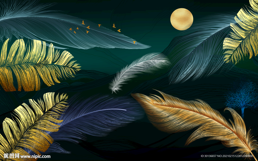 高端时尚新无框画 TIF分层