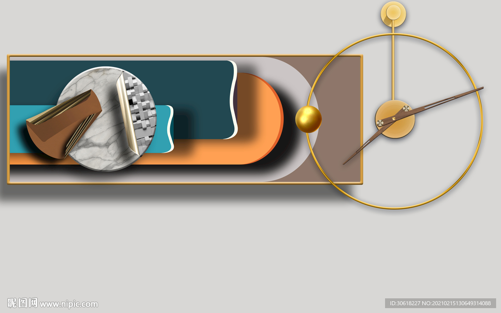 个性创意艺术装饰挂钟组合装饰画
