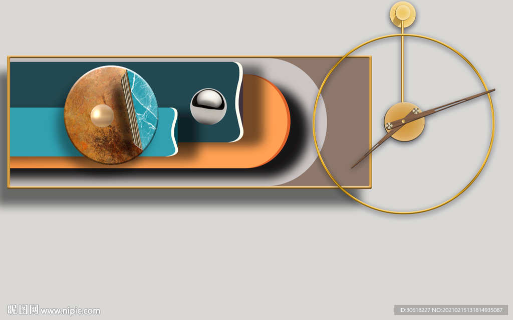 个性创意艺术装饰挂钟组合装饰画