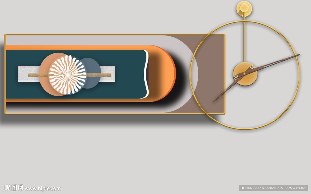 个性创意艺术装饰挂钟组合装饰画