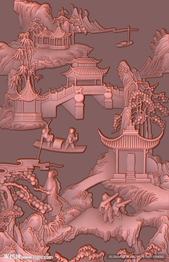 自苦寒来梅花山水玄关