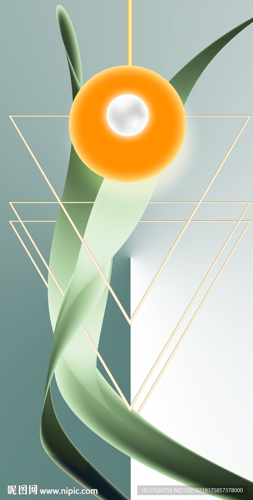 现代简约抽象玄关