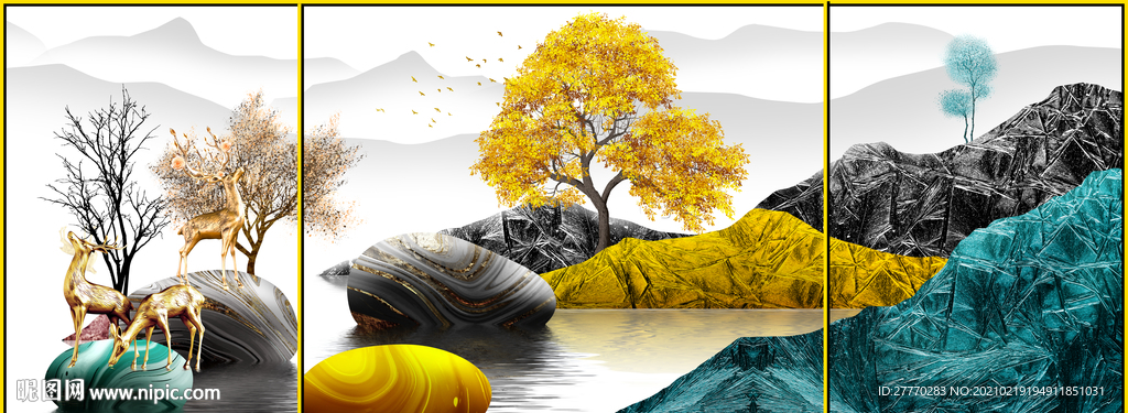 石来运转装饰画