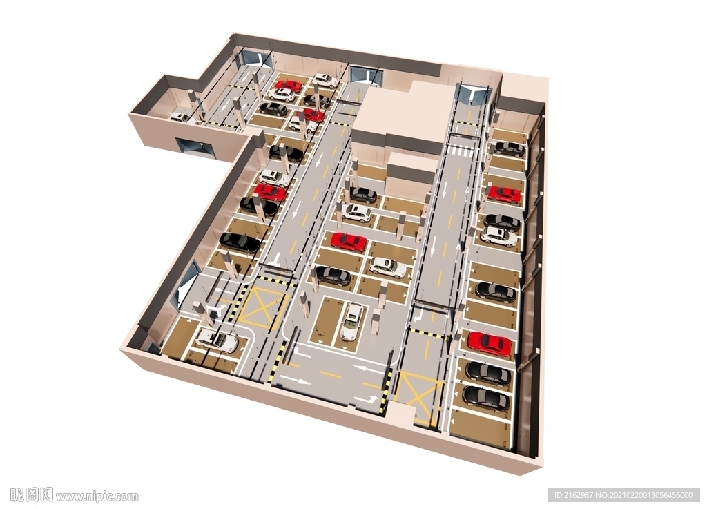 地下停车场3D模型