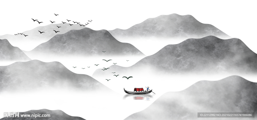 水墨山水画