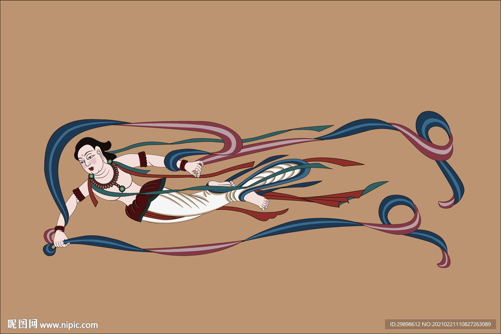 敦煌莫高窟壁画飞天