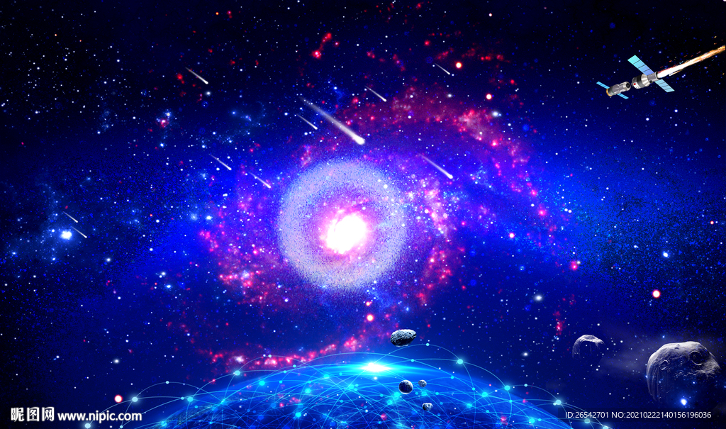 宇宙星空吊顶科幻背景