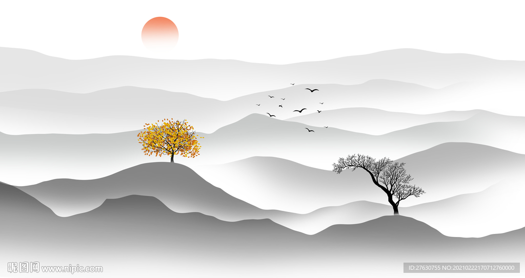 新中式电视背景墙