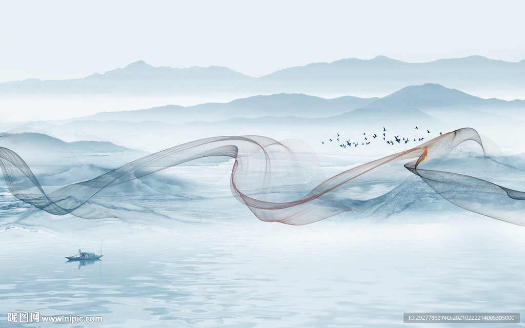 中式轻奢新山水画 TIF分层