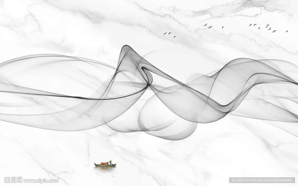 爵士白欧式背景墙画 TIF分层